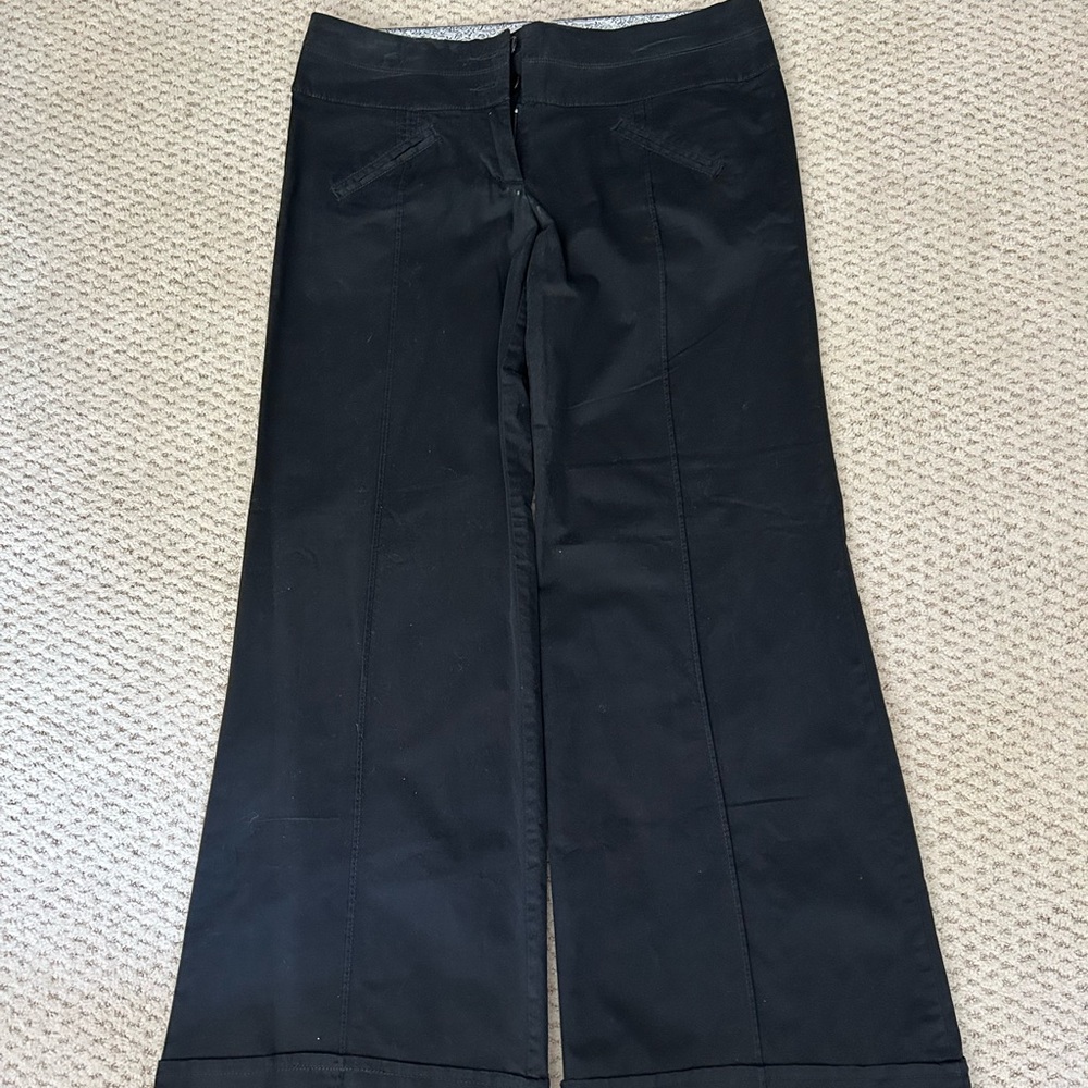 Anthropologie black wide leg pants